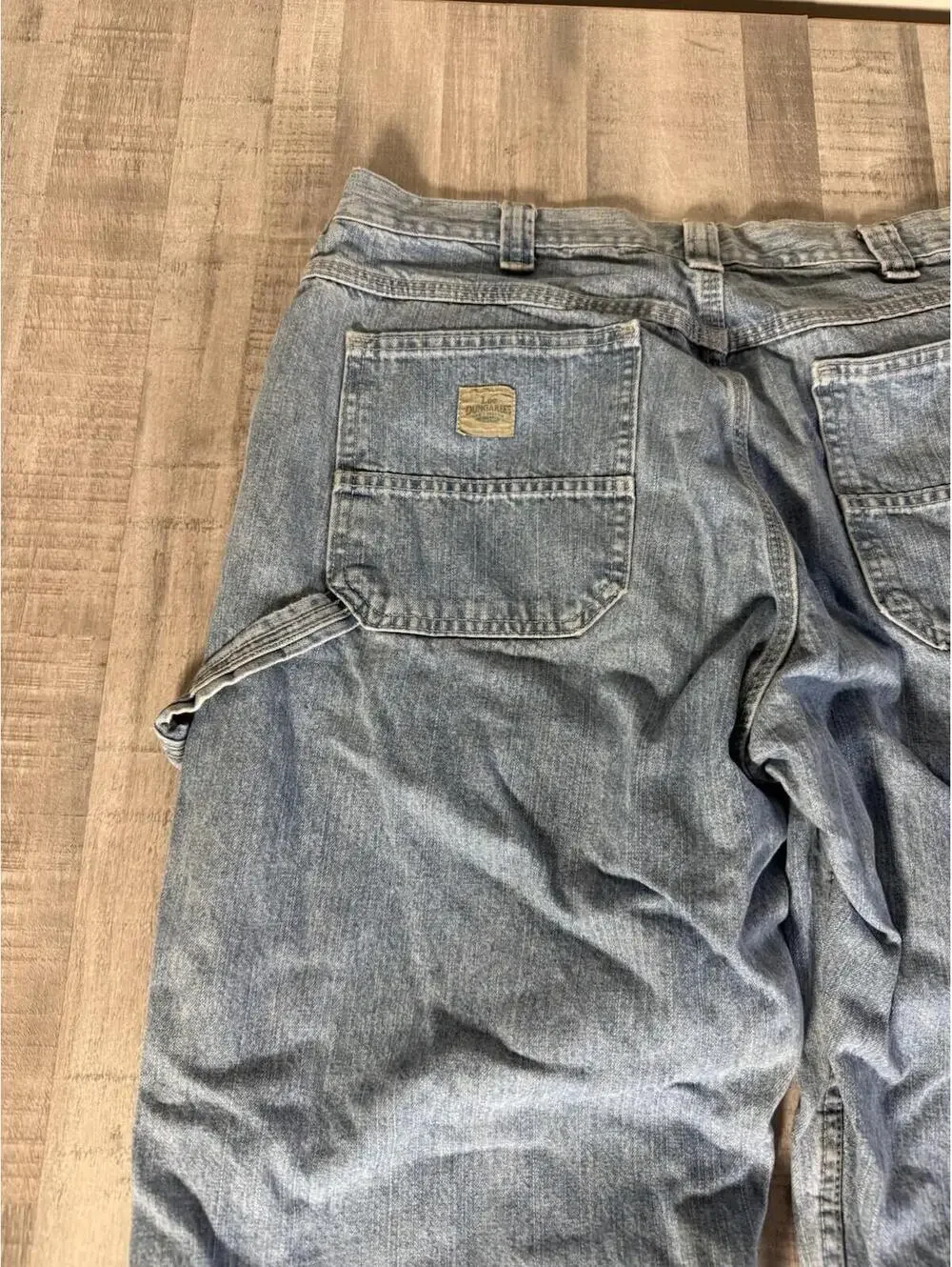 Vintage Lee‎ Dungarees Buddy Jeans Light Wash Baggy Workwear 90s Men’s 34x32
